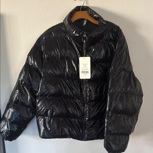 NWT Fabletics Womens Black Puffer Jacket 2X